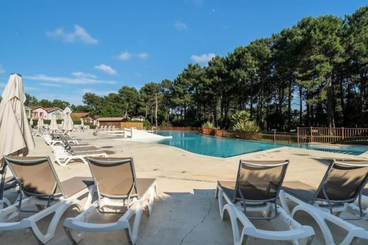 Maison Sur Golf Avec Piscine Chauffee A Lacanau Ocean Dış mekan fotoğraf